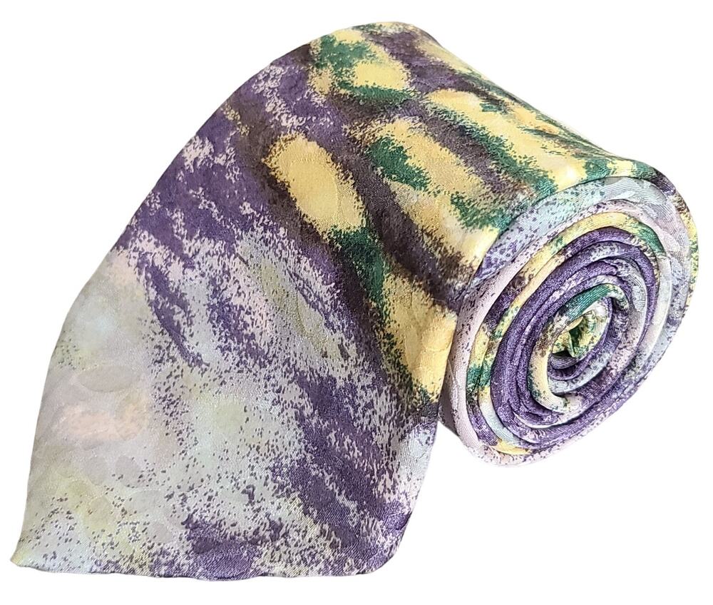 Ralph Marlin Waterlilies Monet Style Art Print Silk Necktie Made in USA 56x3.5